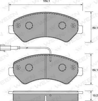 Ween 151-2639 - Тормозные колодки, дисковые, комплект autosila-amz.com