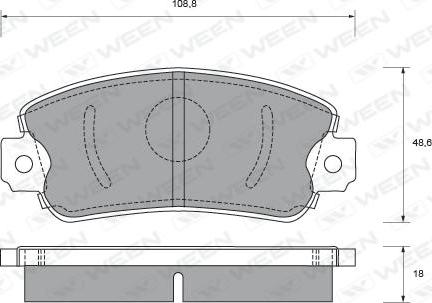 Ween 151-2098 - Тормозные колодки, дисковые, комплект autosila-amz.com