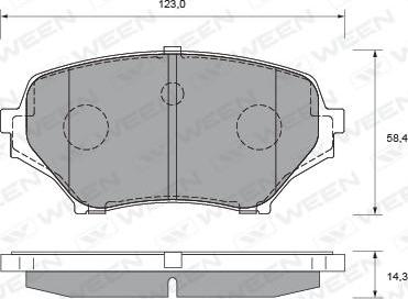 Ween 151-2061 - Тормозные колодки, дисковые, комплект autosila-amz.com