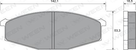 Ween 151-2062 - Тормозные колодки, дисковые, комплект autosila-amz.com