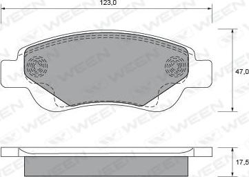 Ween 151-2001 - Тормозные колодки, дисковые, комплект autosila-amz.com