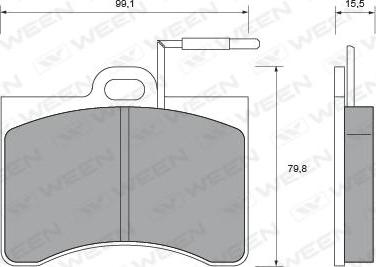 Ween 151-2013 - Тормозные колодки, дисковые, комплект autosila-amz.com