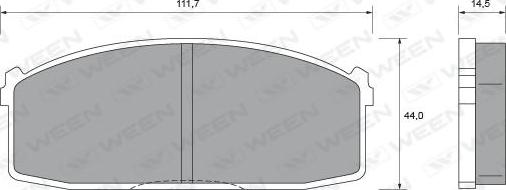 Ween 151-2037 - Тормозные колодки, дисковые, комплект autosila-amz.com
