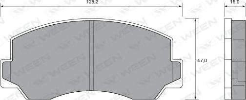 Ween 151-2025 - Тормозные колодки, дисковые, комплект autosila-amz.com