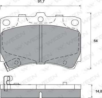 Quinton Hazell BLF1139 - Тормозные колодки, дисковые, комплект autosila-amz.com