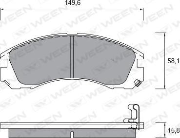 Ween 151-2194 - Тормозные колодки, дисковые, комплект autosila-amz.com