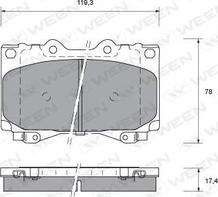 Ween 151-2191 - Тормозные колодки, дисковые, комплект autosila-amz.com