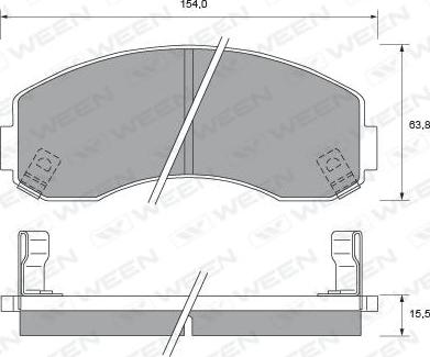 Ween 151-2154 - Тормозные колодки, дисковые, комплект autosila-amz.com