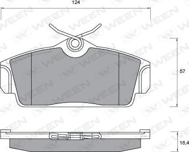 Ween 151-2167 - Тормозные колодки, дисковые, комплект autosila-amz.com