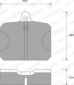 Ween 151-2100 - Тормозные колодки, дисковые, комплект autosila-amz.com