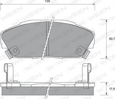 Ween 151-2103 - Тормозные колодки, дисковые, комплект autosila-amz.com