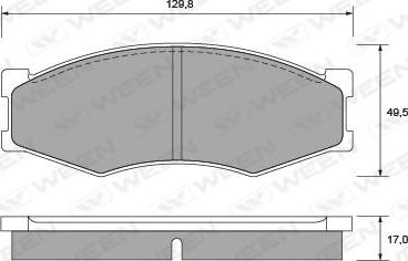 Ween 151-2175 - Тормозные колодки, дисковые, комплект autosila-amz.com