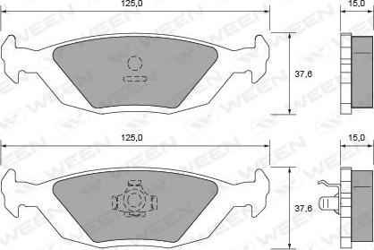 Ween 151-2395 - Тормозные колодки, дисковые, комплект autosila-amz.com