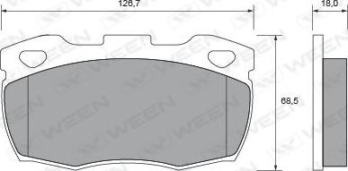 Ween 151-2397 - Тормозные колодки, дисковые, комплект autosila-amz.com