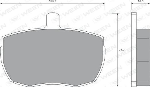 Ween 151-2360 - Тормозные колодки, дисковые, комплект autosila-amz.com