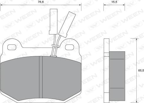 Ween 151-2361 - Тормозные колодки, дисковые, комплект autosila-amz.com