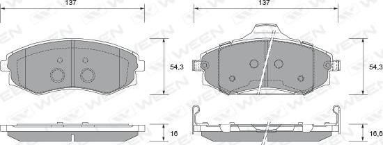 Ween 151-2330 - Тормозные колодки, дисковые, комплект autosila-amz.com