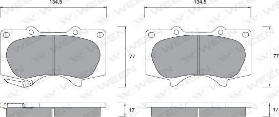 Ween 151-2329 - Тормозные колодки, дисковые, комплект autosila-amz.com