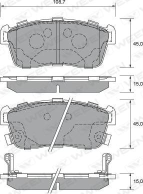 Ween 151-2322 - Тормозные колодки, дисковые, комплект autosila-amz.com