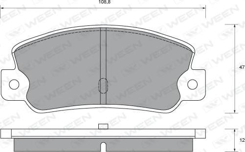 Ween 151-2376 - Тормозные колодки, дисковые, комплект autosila-amz.com