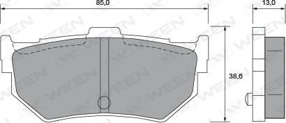 Ween 151-2378 - Тормозные колодки, дисковые, комплект autosila-amz.com