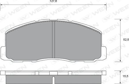 Ween 151-2373 - Тормозные колодки, дисковые, комплект autosila-amz.com