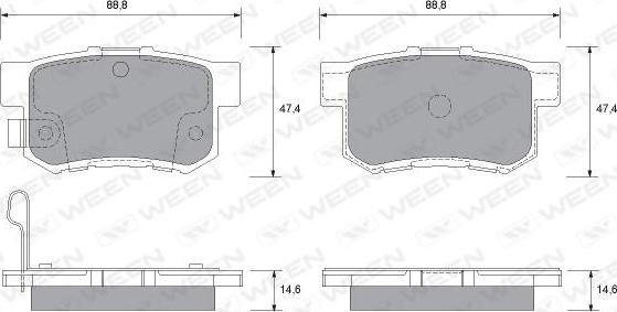 Ween 151-2245 - Тормозные колодки, дисковые, комплект autosila-amz.com