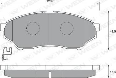 Ween 151-2247 - Тормозные колодки, дисковые, комплект autosila-amz.com