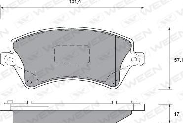 Ween 151-2259 - Тормозные колодки, дисковые, комплект autosila-amz.com