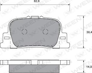 Ween 151-2254 - Тормозные колодки, дисковые, комплект autosila-amz.com