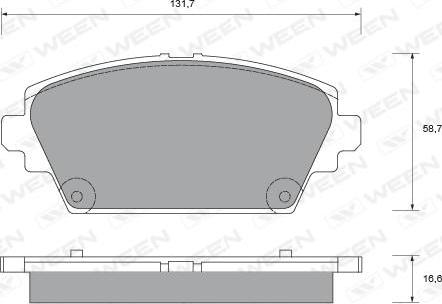 Ween 151-2264 - Тормозные колодки, дисковые, комплект autosila-amz.com