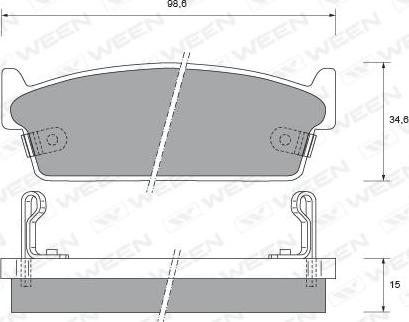 Ween 151-2261 - Тормозные колодки, дисковые, комплект autosila-amz.com