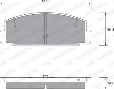 Ween 151-2281 - Тормозные колодки, дисковые, комплект autosila-amz.com