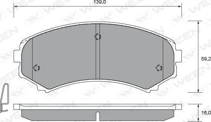 Woking D3110 - Тормозные колодки, дисковые, комплект autosila-amz.com