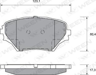 Ween 151-2227 - Тормозные колодки, дисковые, комплект autosila-amz.com