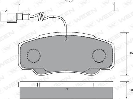 Ween 151-2716 - Тормозные колодки, дисковые, комплект autosila-amz.com