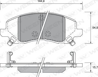 Ween 151-2723 - Тормозные колодки, дисковые, комплект autosila-amz.com