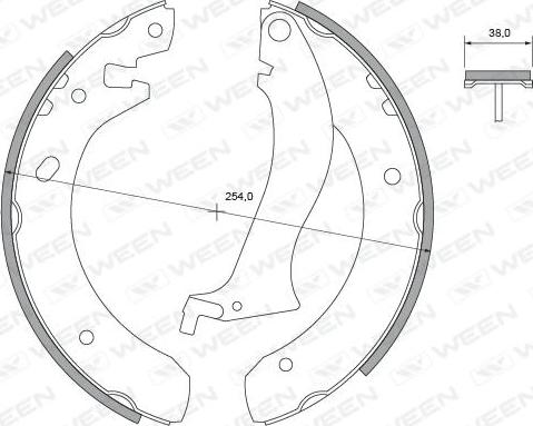 Ween 152-2416 - Комплект тормозных колодок, барабанные autosila-amz.com