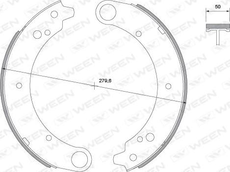 Ween 152-2005 - Комплект тормозных колодок, барабанные autosila-amz.com