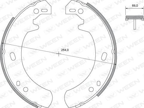 Ween 152-2110 - Комплект тормозов, ручник, парковка autosila-amz.com