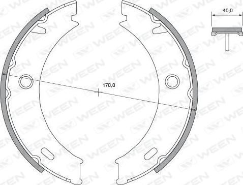 Ween 152-2127 - Комплект тормозов, ручник, парковка autosila-amz.com