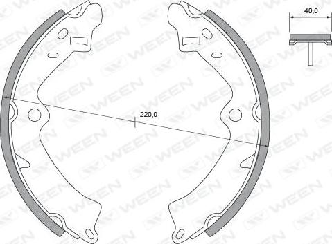 Ween 152-2325 - Комплект тормозных колодок, барабанные autosila-amz.com