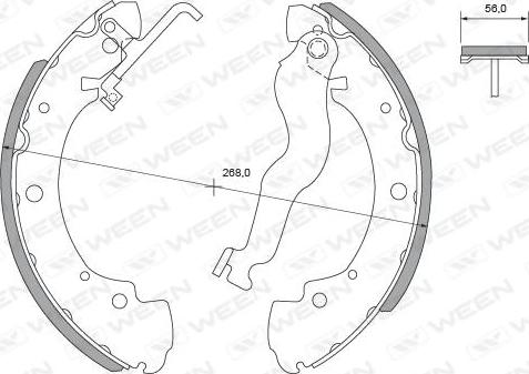 Ween 152-2290 - Комплект тормозных колодок, барабанные autosila-amz.com