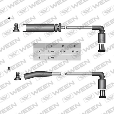 Ween 110-4963 - Комплект проводов зажигания autosila-amz.com