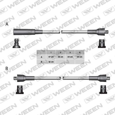 Ween 110-5023 - Комплект проводов зажигания autosila-amz.com