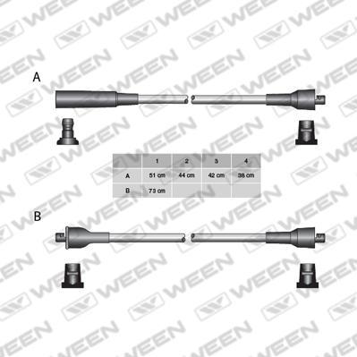 Ween 110-5213 - Комплект проводов зажигания autosila-amz.com