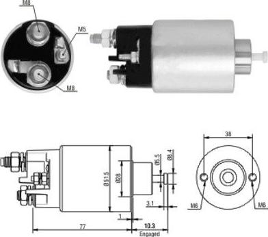 WE PARTS 471480014 - Тяговое реле, соленоид, стартер autosila-amz.com