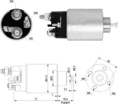 WE PARTS 471480157 - Тяговое реле, соленоид, стартер autosila-amz.com