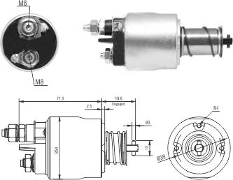 WE PARTS 471480245 - Тяговое реле, соленоид, стартер autosila-amz.com