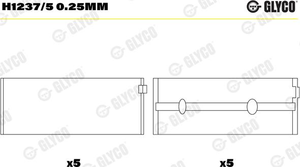 Wilmink Group WG1186342 - Комплект подшипников коленчатого вала autosila-amz.com